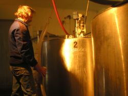 Vats in the milk room